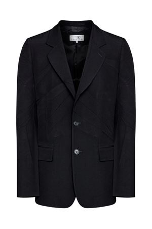 Black tailored single-breasted blazer MM6 MAISON MARGIELA | SH2BN0016M35436899